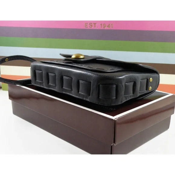 ❤️NEW COACH LEGACY THOMPSON BLACK LEATHER LARGE WRISTLET BAG 65TH ANNIVERSARY❤️ - Picture 6 of 10